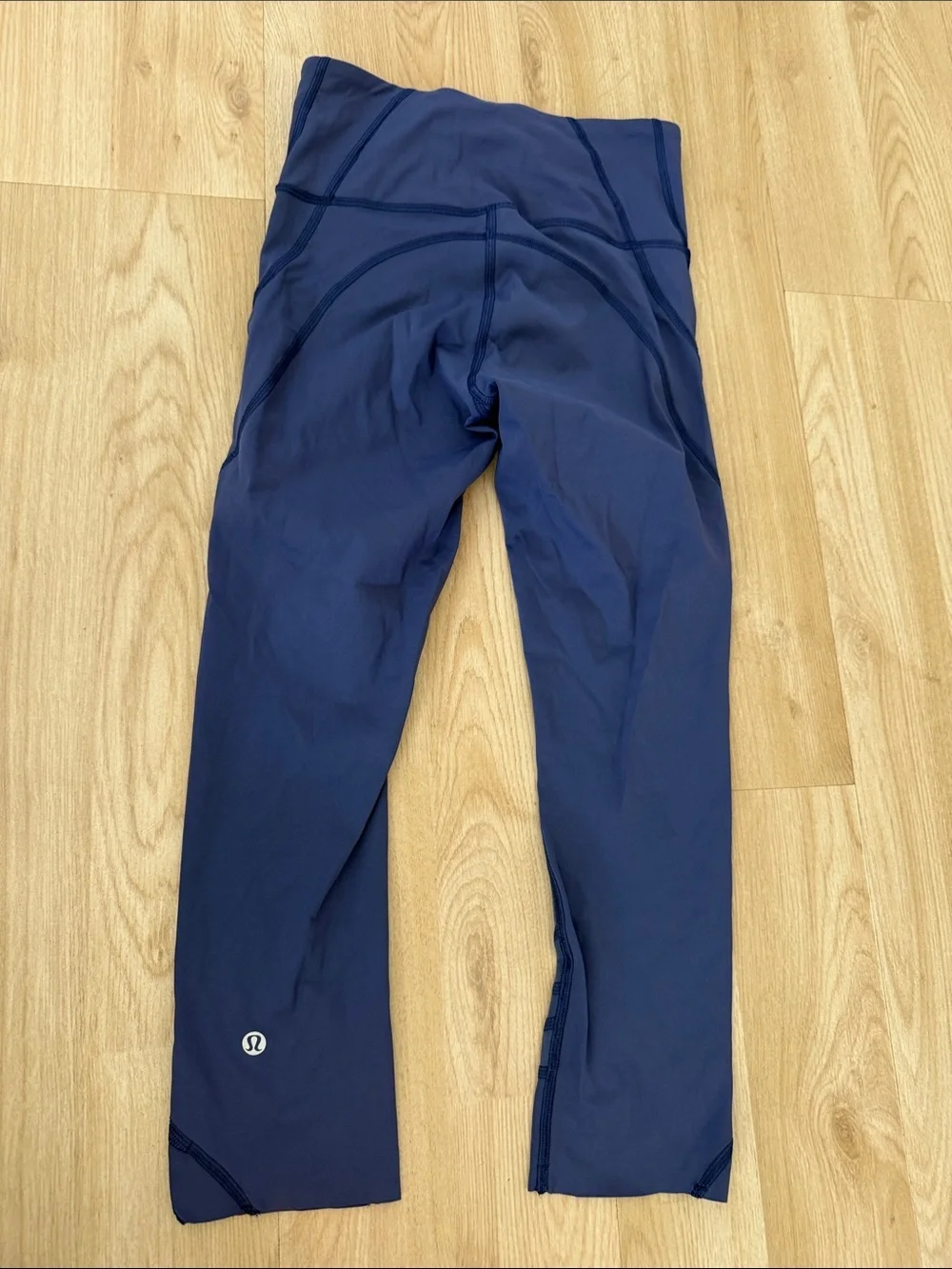 lululemon athletica Navy Blue High-Waist Leggings with Chevron Detail